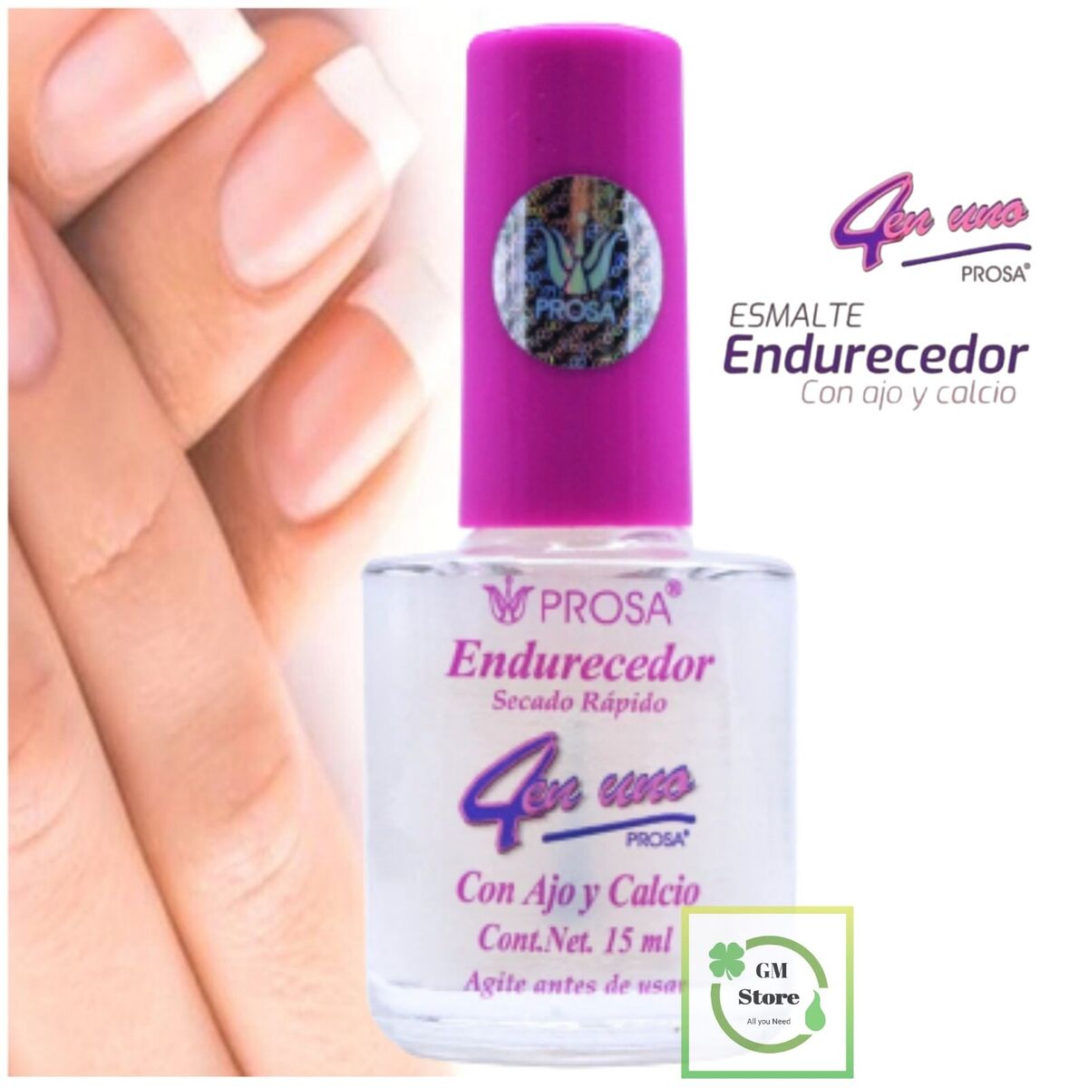 Endurecedor de Uñas Ajo/Calcio Nail Garlic Calcium Hardening Treatment