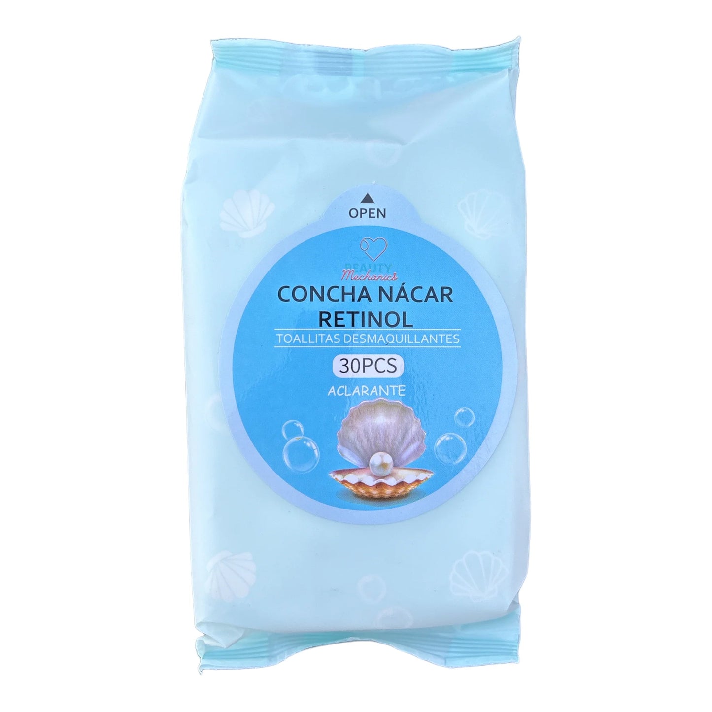 Beauty Mechanics Wipes Concha Nácar Retinol