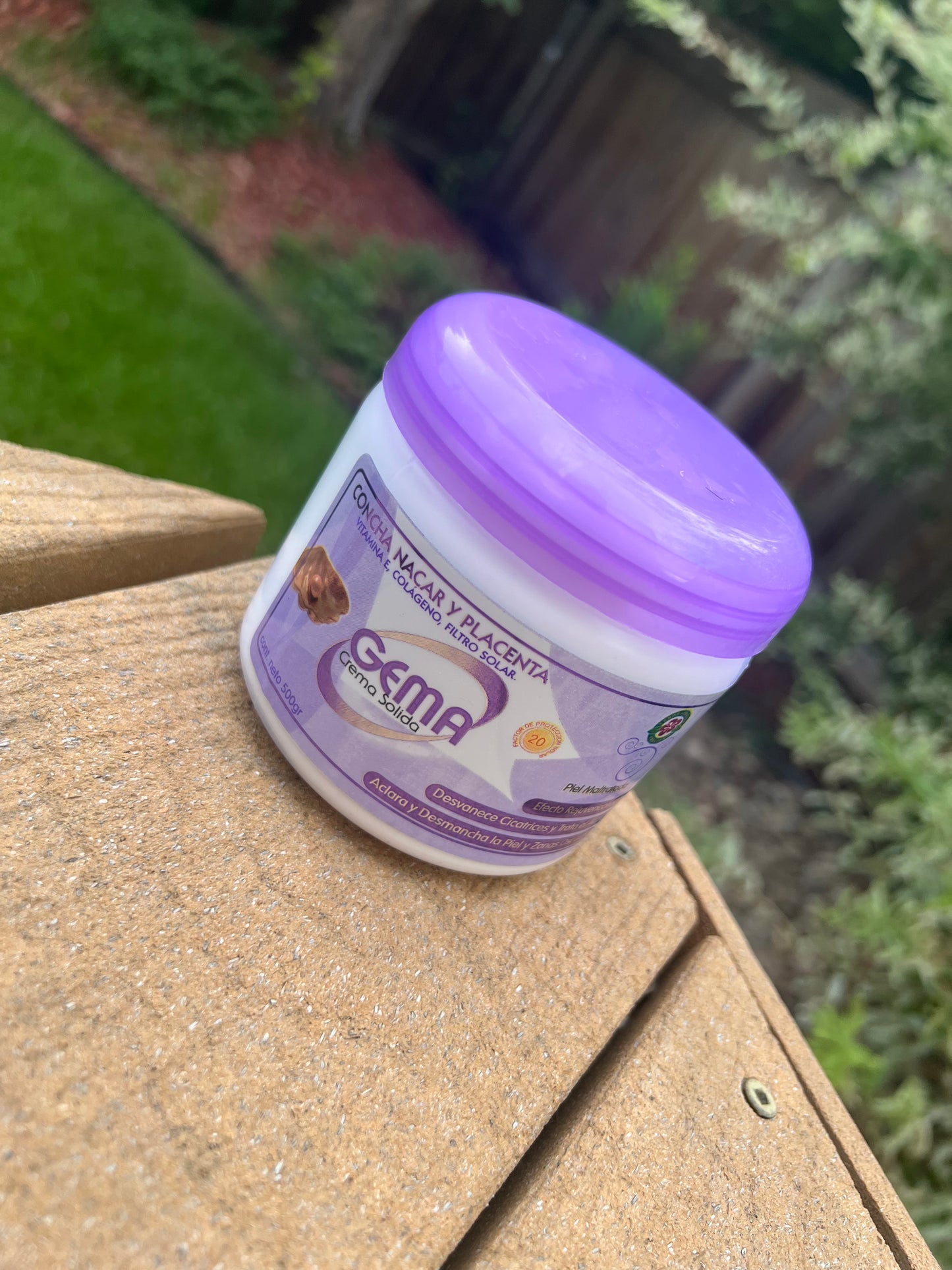 Gema Crema Solida - Concha Nácar y Placenta 500gr