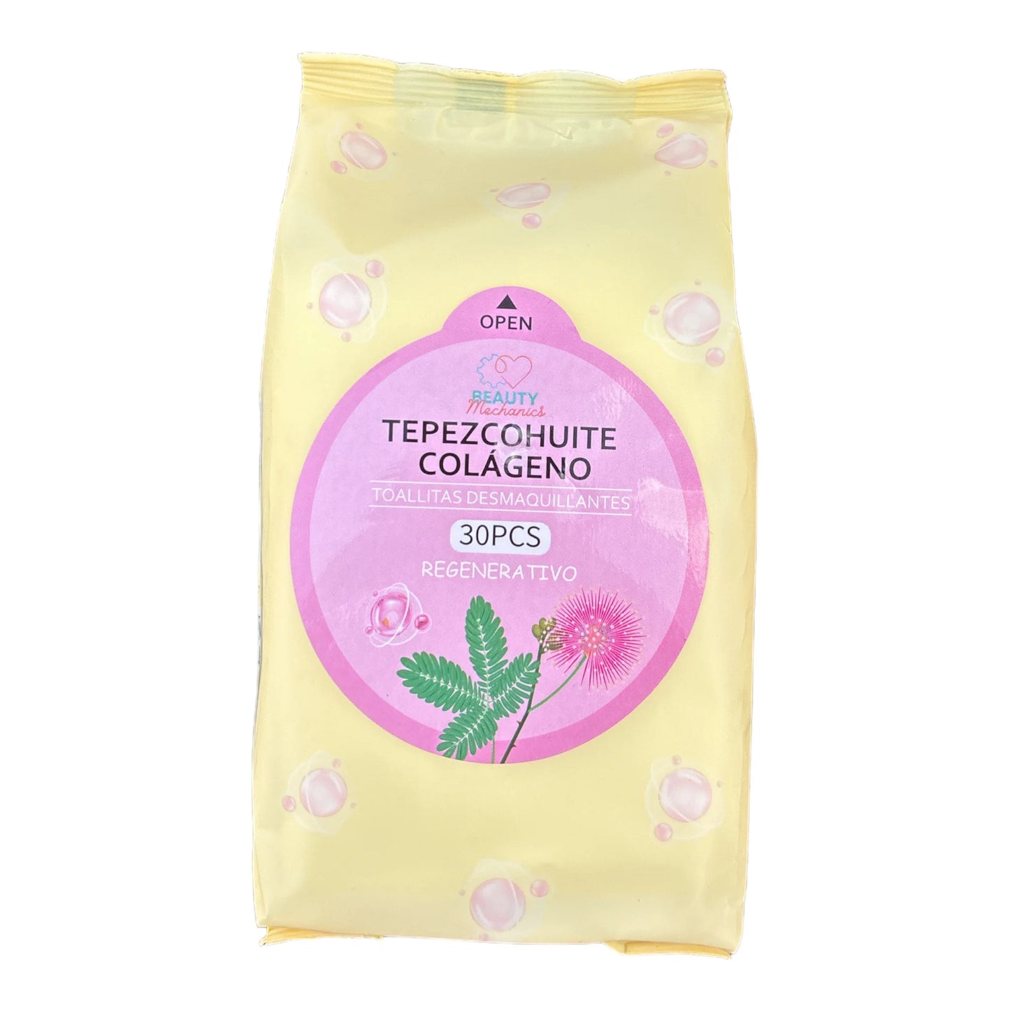 Beauty Mechanics Wipes Tepezcohuite Colageno