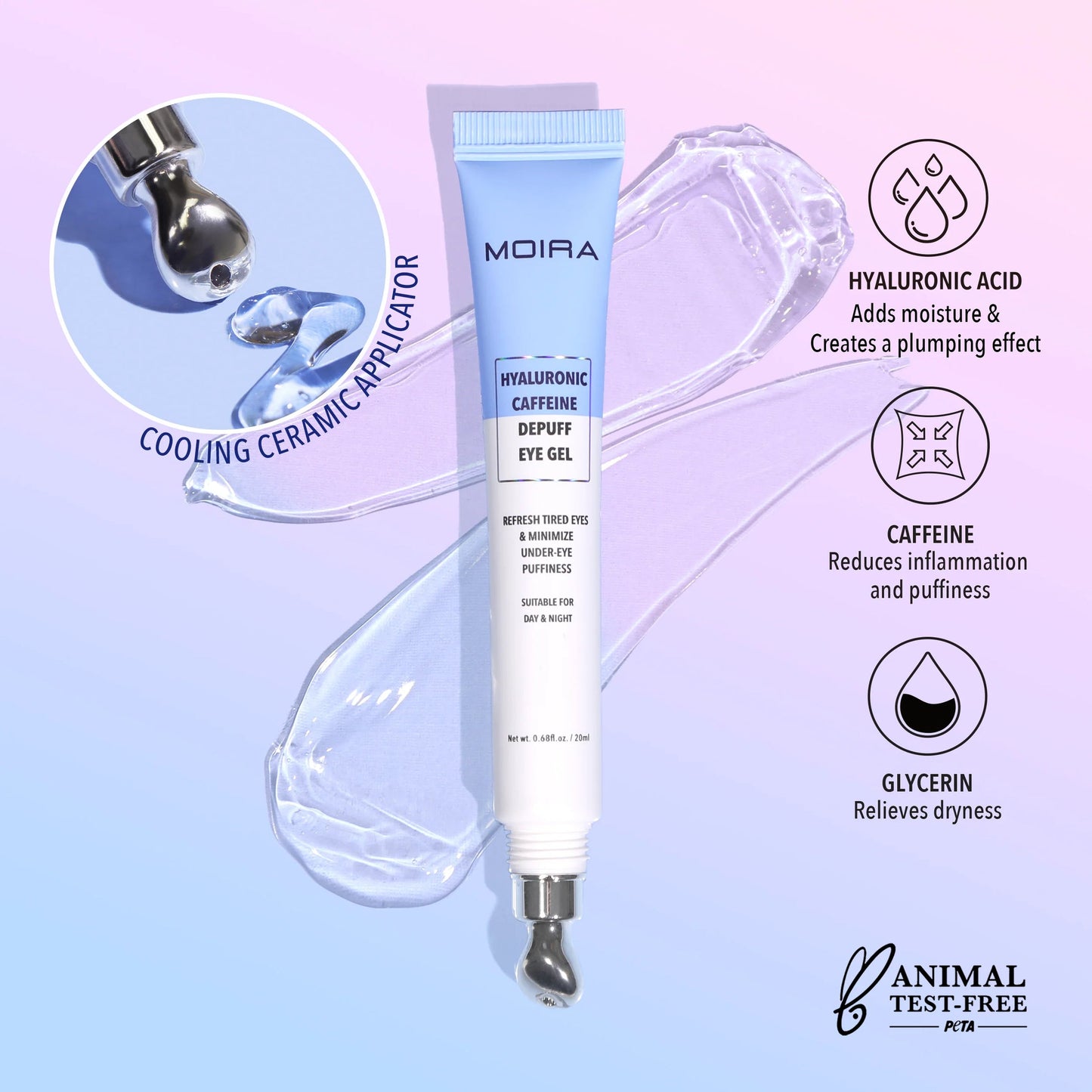 Moira Hyaluronic Caffeine Depuff Eye Gel