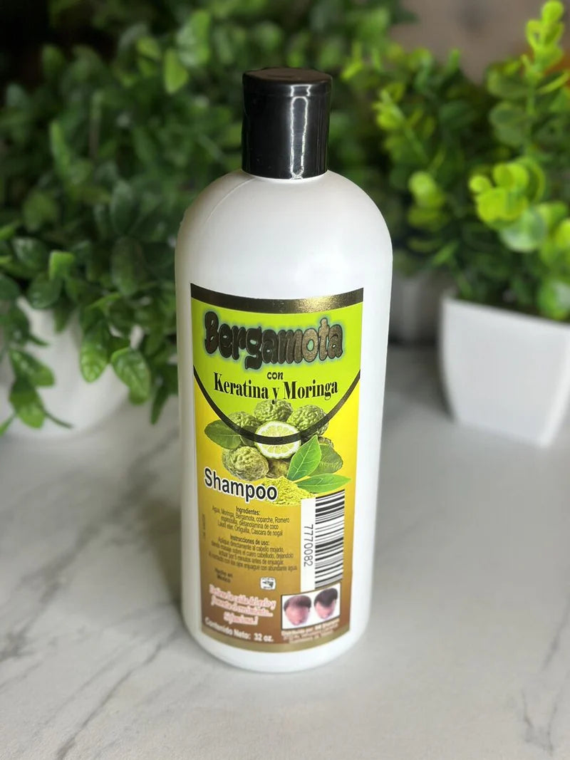 Bergamota - Keratina y Moringa Shampoo 32oz